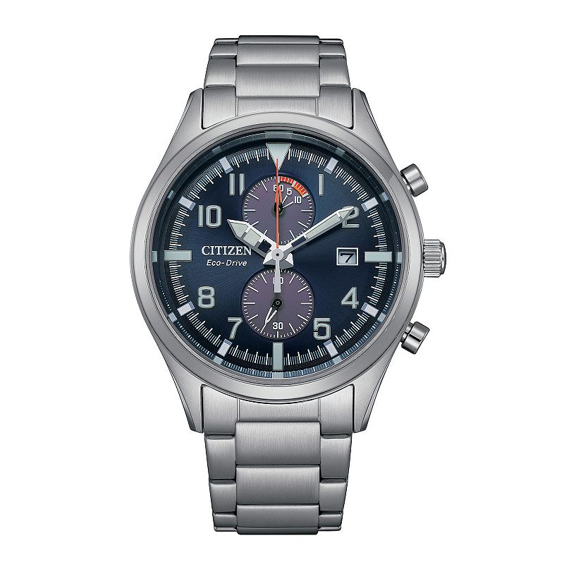 Citizen Men's Eco-Drive Stainless Steel Chronograph Bracelet Watch - CA7028-81L, Size: 43MM, Blue Silver