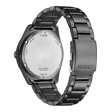 Citizen Men's Eco-Drive Marine Black Ion-Plated Stainless Steel Bracelet Watch - AW1765-88X