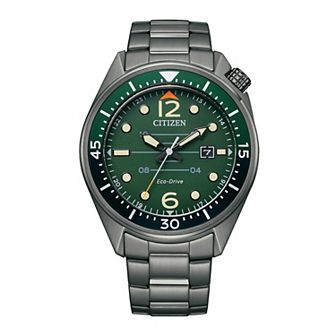 Citizen Men's Eco-Drive Gray Ion-Plated Stainless Steel Bracelet Watch - AW1717-81X