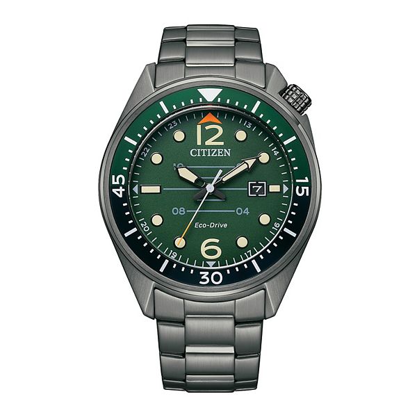 Citizen Men's Eco-Drive Gray Ion-Plated Stainless Steel Bracelet Watch - AW1717-81X - Gray