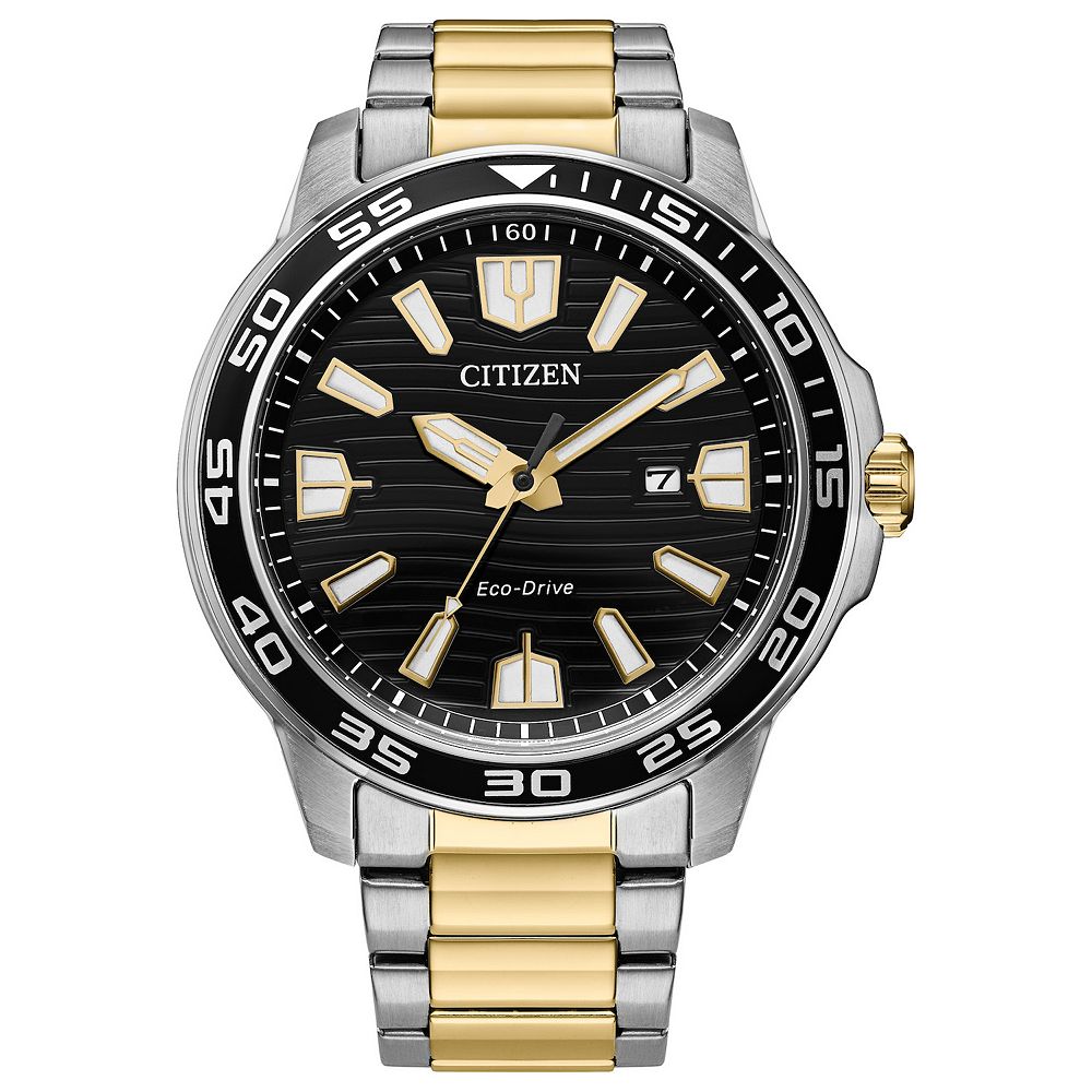 Citizen Men's 45mm Eco-Drive Weekender Two-Tone Stainless Steel