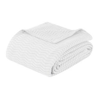 SUPERIOR Jena Cotton Textured Chevron Lightweight Woven Blanket