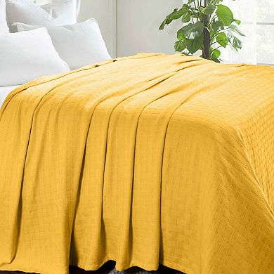 SUPERIOR Basketweave All-Season Cotton Blanket