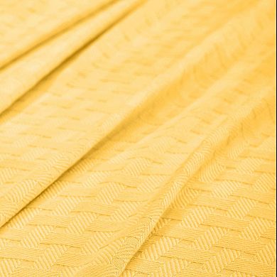 SUPERIOR Basketweave All-Season Cotton Blanket
