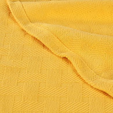 SUPERIOR Basketweave All-Season Cotton Blanket