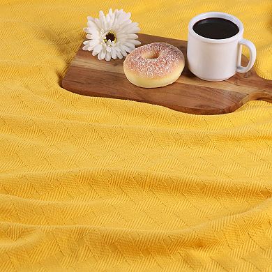 SUPERIOR Basketweave All-Season Cotton Blanket