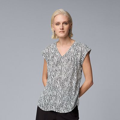 Women s Simply Vera Vera Wang V Neck Top