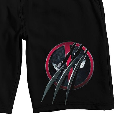 Men's Deadpool and Wolverine Emblem Sleep Shorts