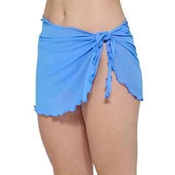 Juniors' Ninety-Nine° Mini Sarong Mesh Swim Cover Up