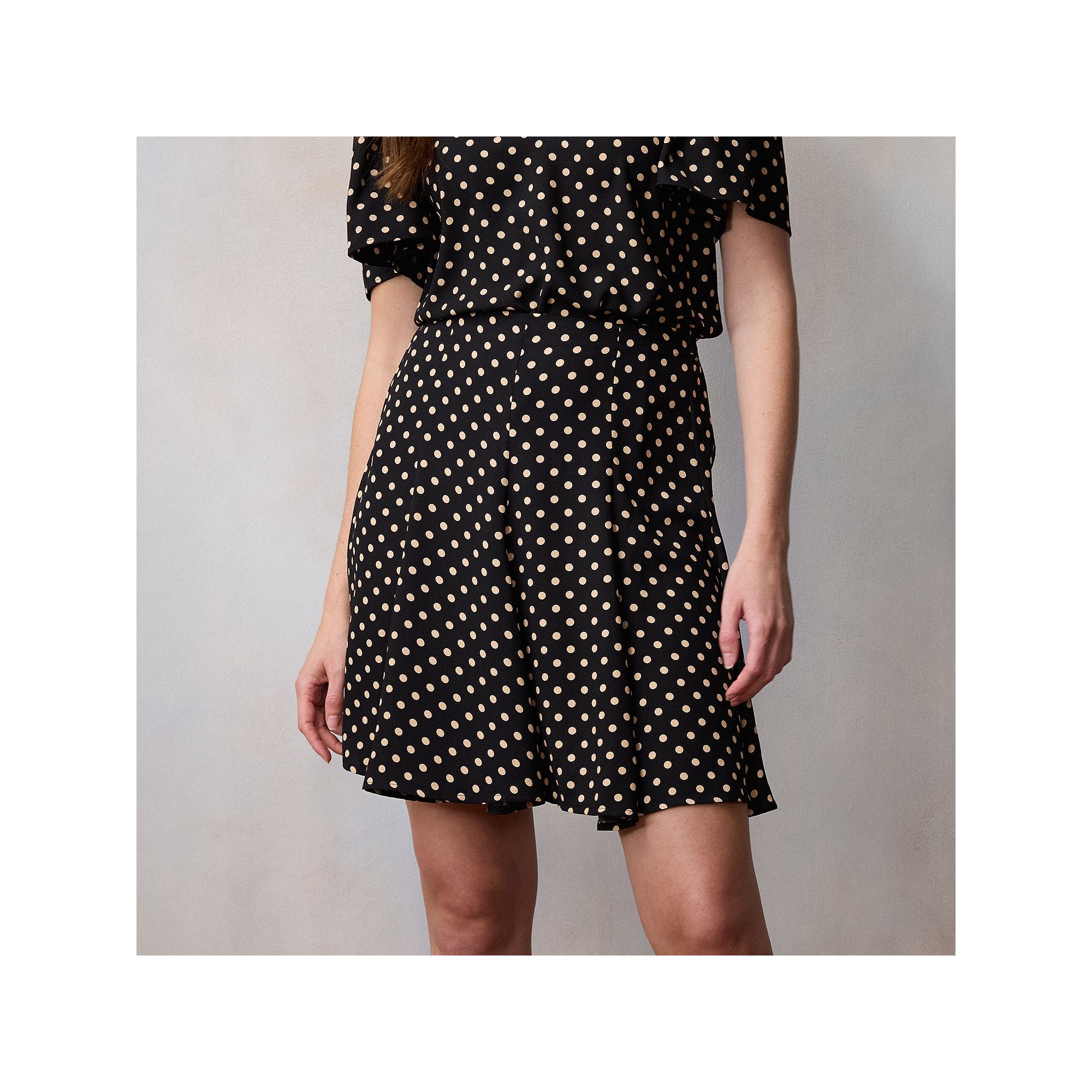 Womens LC Lauren Conrad Godet Mini Skirt, Size: XS, Black Clara Dot