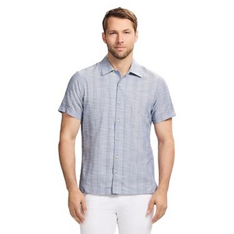 Men's IZOD Saltwater Dunes Short Sleeve Button Front Woven Shirt