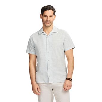 Men's IZOD Saltwater Dunes Short Sleeve Button Front Woven Shirt