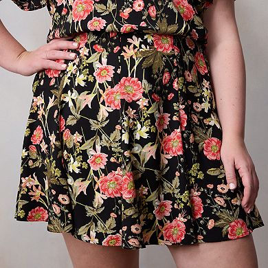 Plus Size LC Lauren Conrad Godet Mini Skirt