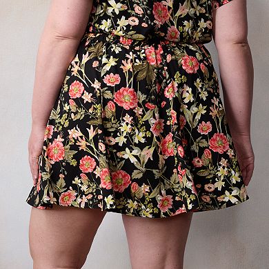 Plus Size LC Lauren Conrad Godet Mini Skirt