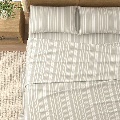 Madelinen Soft Striped Microfiber Sheet Set