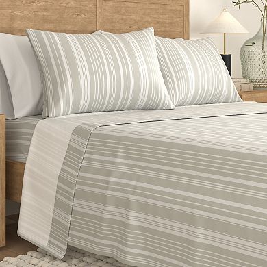 Madelinen Soft Striped Microfiber Sheet Set