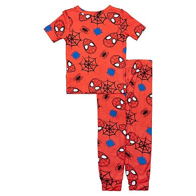 Toddler Boys Spider-Man Webs And Spiders Pajama Top and Pajama Bottoms Set