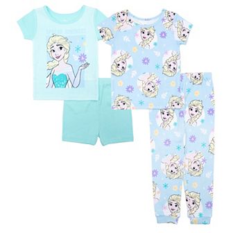 Disney's Frozen Toddler Girl 4 pc "Frozen Kindness" Pajama T-Shirts, Pajama Shorts & Pajama Pants Set