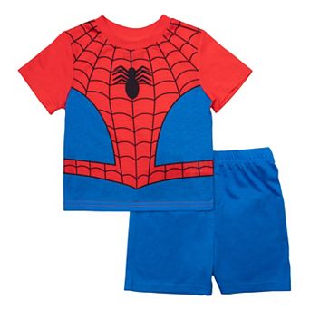 Toddler Boy Marvel Spider-Man 2 pc Pajama Top & Pajama Shorts Set