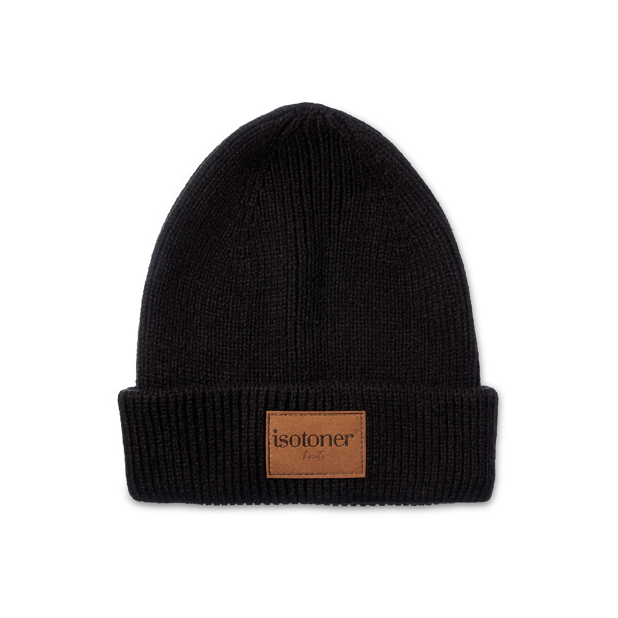 Mens isotoner SmartDri Cuff Beanie Hat, Black