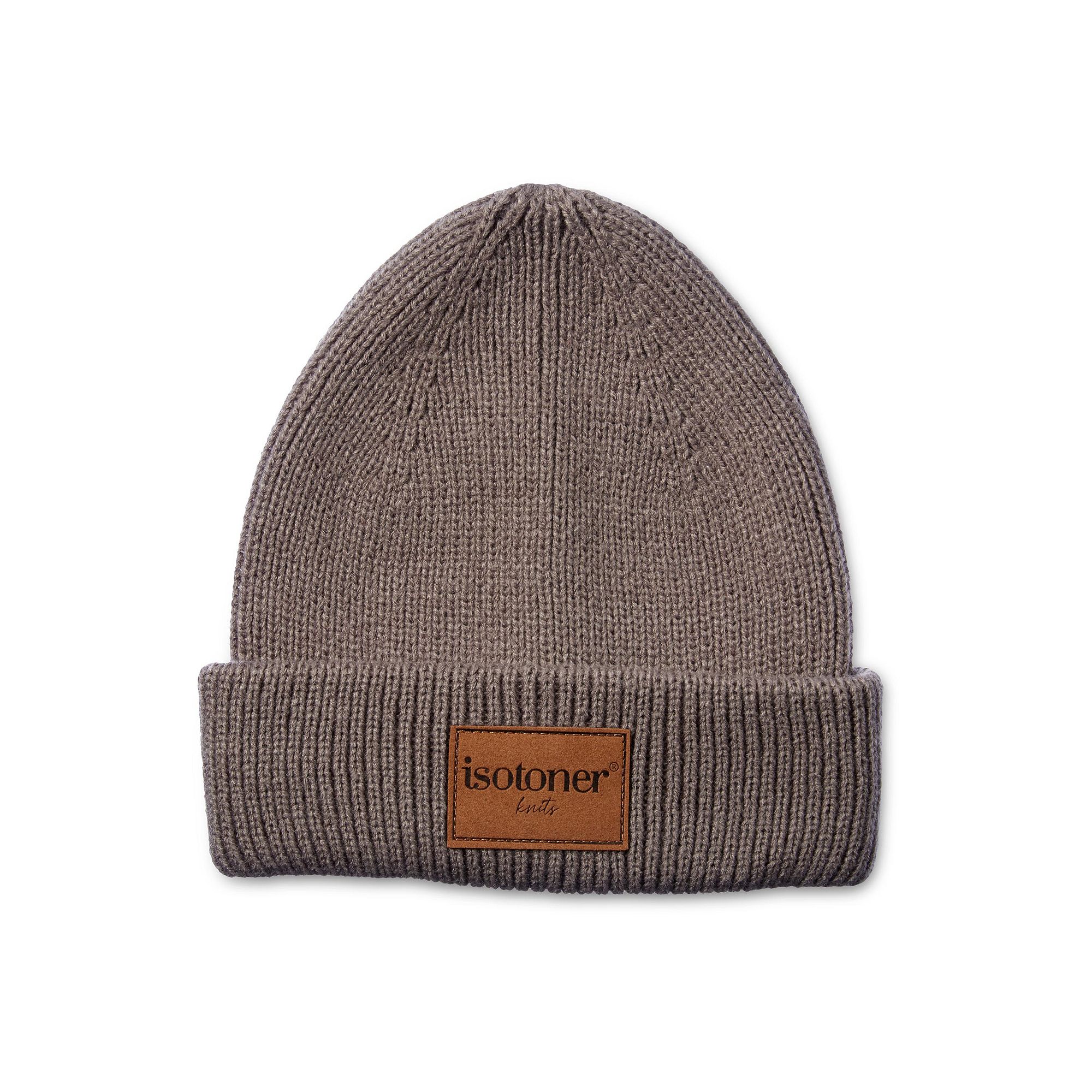 Mens isotoner SmartDri Cuff Beanie Hat, Gray