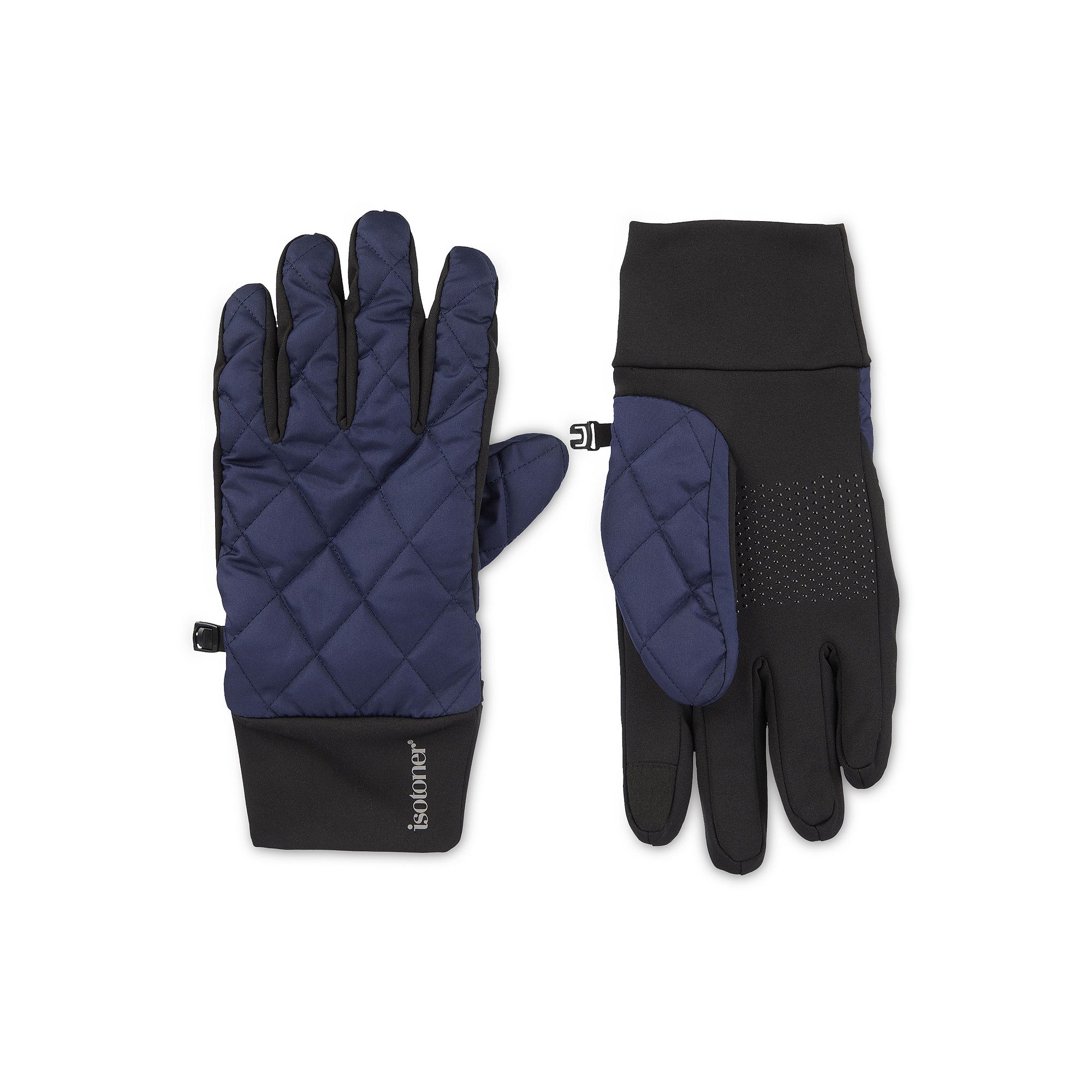 Mens isotoner Diamond Quilted Water-Repellent Touchscreen Gloves, Size: Me