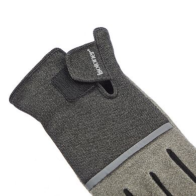 Men's isotoner Reflective Tech Stretch Fleece Water Repellent Gloves with Touchscreen Technology