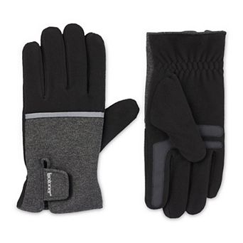 Men's isotoner Reflective Tech Stretch Fleece Water Repellent Gloves with Touchscreen Technology