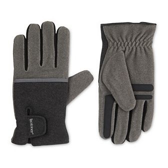 Men's isotoner Reflective Tech Stretch Fleece Water Repellent Gloves with Touchscreen Technology