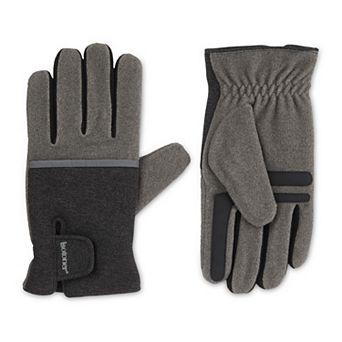 Men's isotoner Reflective Tech Stretch Fleece Water Repellent Gloves with Touchscreen Technology