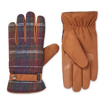 Men's isotoner Quilted Microsuede Water Resistant and Touchscreen Gloves