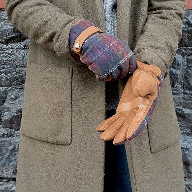 Men's isotoner Quilted Microsuede Water Resistant and Touchscreen Gloves