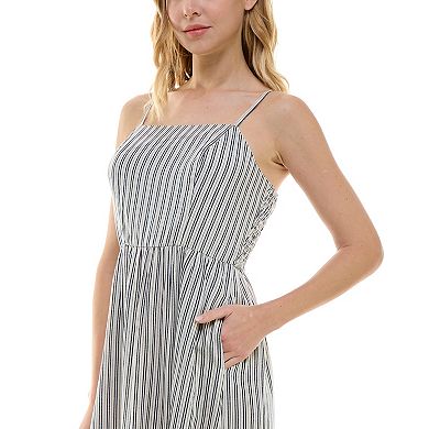 Juniors' Lily Rose Sleeveless Square Neck Maxi Dress
