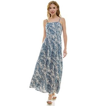 Juniors' Lily Rose Sleeveless Square Neck Maxi Dress