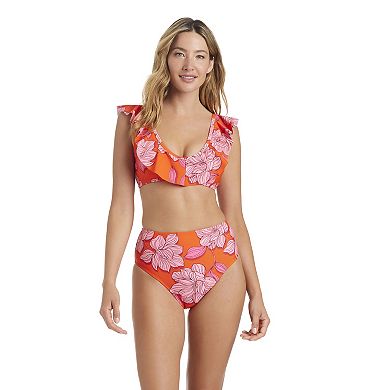 Women's Draper James Magnolia Shadows Ruffle Bralette Swim Top
