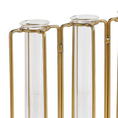 Storied Home 9 Test Tube Vases in Metal Stand