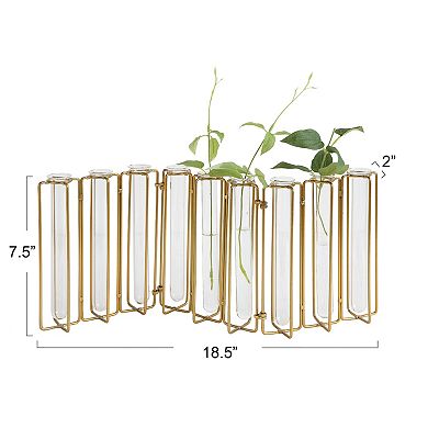 Storied Home 9 Test Tube Vases in Metal Stand