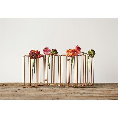 Storied Home 9 Test Tube Vases in Metal Stand