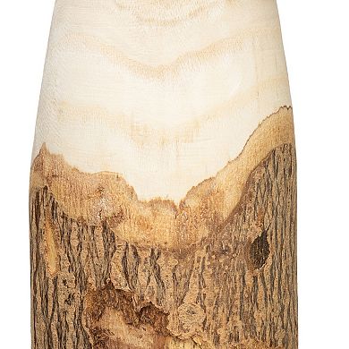 Storied Home Carved Paulownia Wood Vase