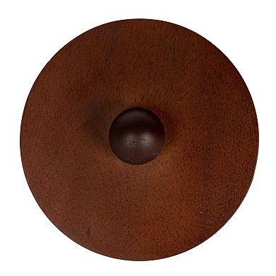 Storied Home Stoneware Raised Dots Storage Canister with Wood Lid