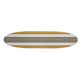 Storied Home Reclaimed Wood Striped Surfboard Wall Decor