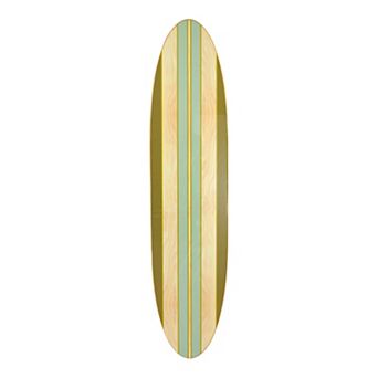 Storied Home Reclaimed Wood Striped Surfboard Wall Decor