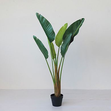 Storied Home Faux Banana Tree in Plastic Pot