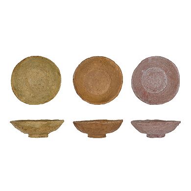 Storied Home 3-pc. Round Paper Pulp Bowl Table Decor Set