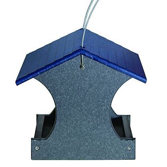 Americas Favorite Blue & Gray Small Hopper Bird Feeder - 7.56" X 9.96" X 8.04"