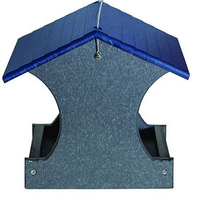 Americas Favorite Blue & Gray Small Hopper Bird Feeder - 7.56" X 9.96" X 8.04"