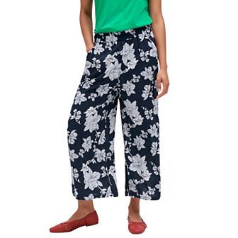 ellos Plus Size Wide-Leg Crop Pants