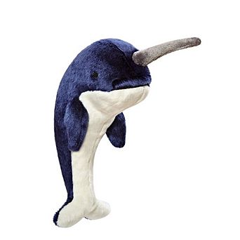 Fluff & Tuff Blue Narwhal Plush Dog Toy