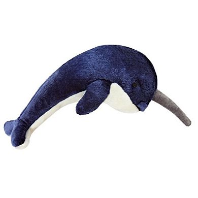 Fluff & Tuff Blue Narwhal Plush Dog Toy
