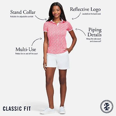 Women's IZOD Stella Printed Short Sleeve Polo